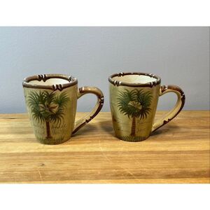 Bora Bora Palm Tree Mugs/Cups by Tabletops Unlimited